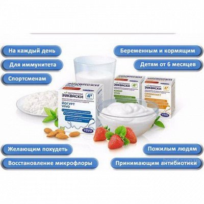 Лучшие закваски Vivo. Греческий йогурт, иммуновит, Кефир.