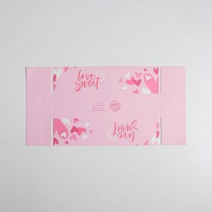 Коробочка для макарун с PVC крышкой Love is sweet, 19,5 х 5 х 4,5 см