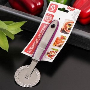 Нож для пиццы и теста Доляна Blade, 20 см, ручка soft-touch, цвет фиолетовый