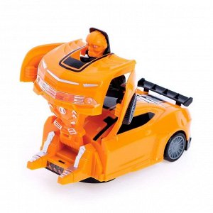 Робот-трансформер «Автобот», световые и звуковые эффекты, работает от батареек, цвет оранжевый