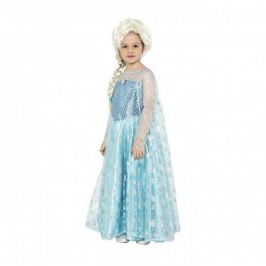 Карнавальный костюм «Эльза», текстиль, размер 34, рост 134 см