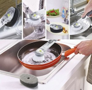 Щетка для мытья посуды Automatically Add Cleaner WOK Brush