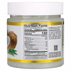 California Gold Nutrition, SUPERFOODS, органическое нерафинированное кокосовое масло первого холодного отжима, 473 мл (16 жидк. унций)