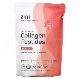 Zint, экологически чистые пептиды коллагена от животных травяного откорма, без вкусовых добавок, 907 г (32 унции)