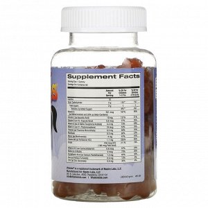 Vitables, жевательные мегамультивитамины для детей, без желатина, малиновый вкус, 60 вегетарианских жевательных мармеладок