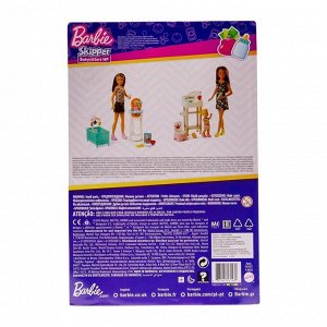 Игровой набор Барби «Няня с ребёнком малышом на прогулке с коляской»
