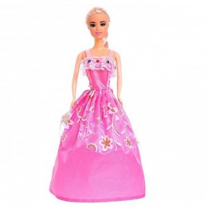 Кукла-модель «Сандра» в платье с длинными волосами, МИКС