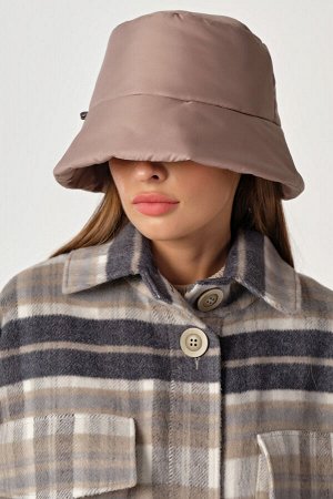Панама тёплая зимняя ореховая