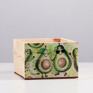 Кашпо деревянное "Авокадо"14,5x12,5x8,5 см