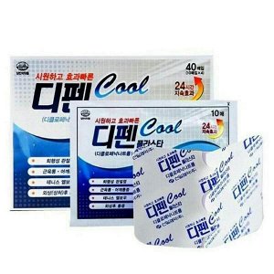 Sinil Pharm Defen Plaster Difen Cool Охлаждающий обезболивающий пластырь 1упак(40шт)