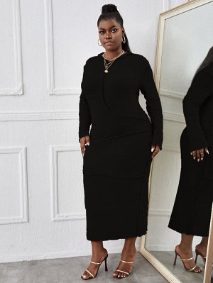 Одноцветный Элегантный Платья Plus Size