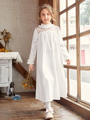 Платье с рукавами-воланами для девочек