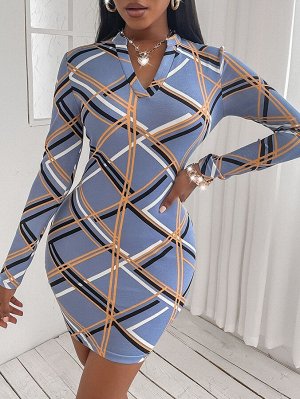 SXY Облегающее платье в полоску
