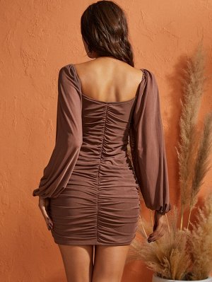 SBetro Облегающее платье-бюстье со сборкой