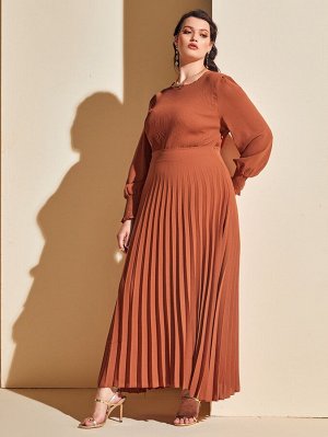 Плиссированное платье Plus Size