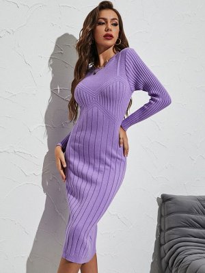 Облегающий свитер Платье