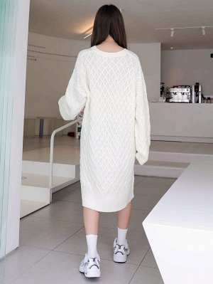 DAZY Платье-свитер с узором аргайл