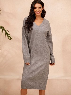 Платье-свитер с открытой спиной