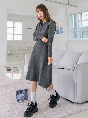 DAZY Платье-свитер на пуговицах