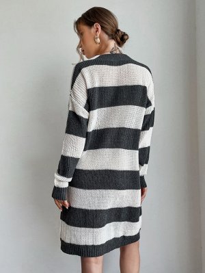 SheIn Платье-свитер в полоску без пояса
