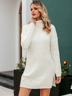 Simplee платье-свитер с высоким вырезом без пояса