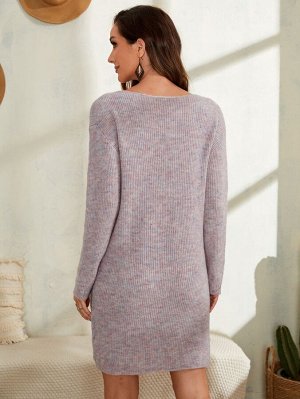 EMERY ROSE Платье-свитер вязаный без пояса