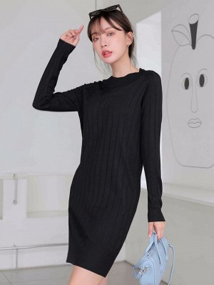 DAZY Платье-свитер в рубчик