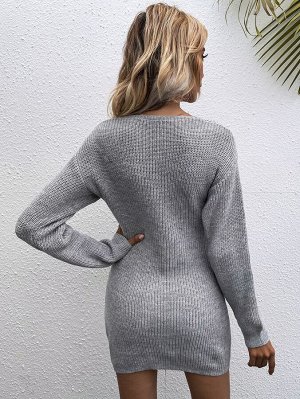 Платье-свитер с драпировкой