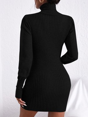 Трикотажное платье-свитер