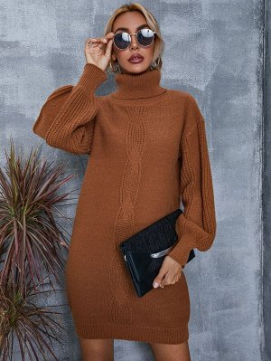 Платье-свитер без пояса