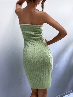 Платье-свитер с пуговицами без топа