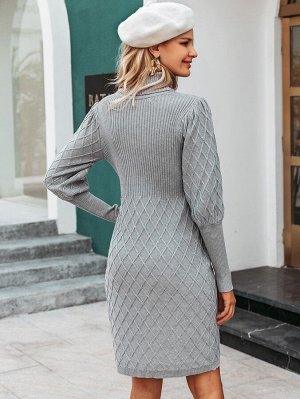 Simplee платье-свитер с высоким воротником без пояса