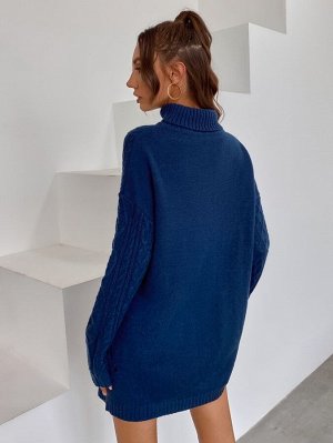 Платье-свитер текстурированный