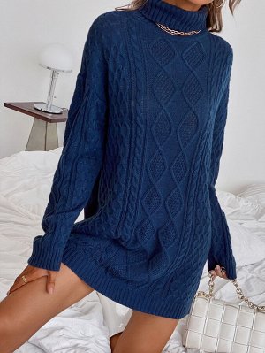 Платье-свитер текстурированный