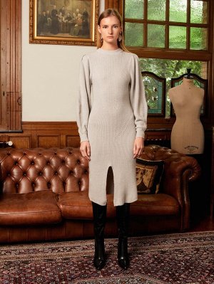MOTF PREMIUM Платье-свитер из смесовой шерсти без пояса