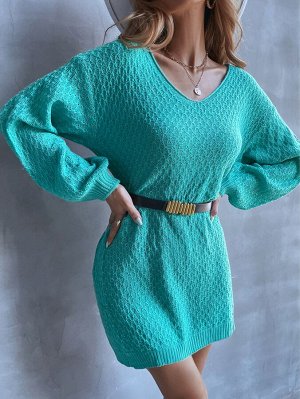 Платье-свитер с узором аргайл без пояса