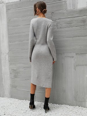 Платье-свитер с узлом