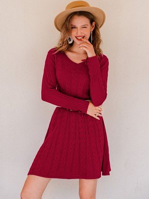 Simplee Одноцветный Повседневный Платья-свитеры
