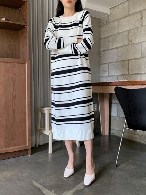 DAZY Платье-свитер в полоску с рукавом-реглан
