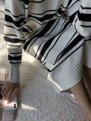 DAZY Платье-свитер в полоску с рукавом-реглан