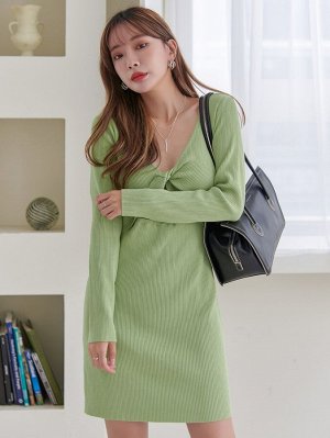 DAZY Платье-свитер с драпировкой