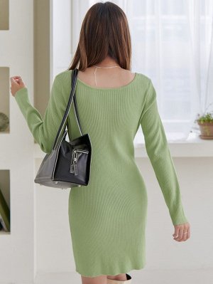 DAZY Платье-свитер с драпировкой