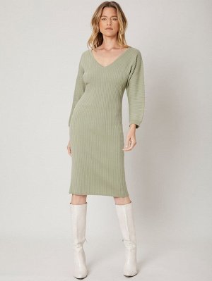 MOTF PREMIUM Платье-свитер с рукавами-летучая мышь из смесовой шерсти