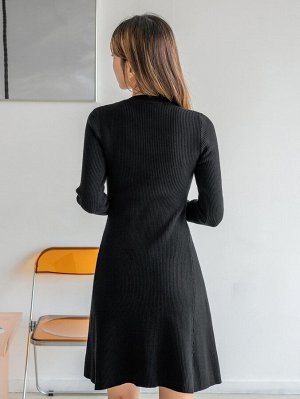 DAZY Платье-свитер в рубчик