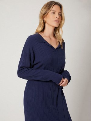 MOTF PREMIUM Платье-свитер с поясом из вискозы