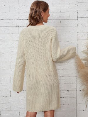 EMERY ROSE Платье-свитер с пуговицами
