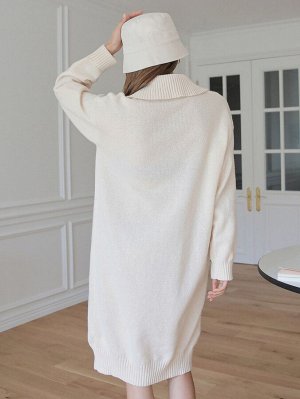 DAZY Платье-свитер с воротником
