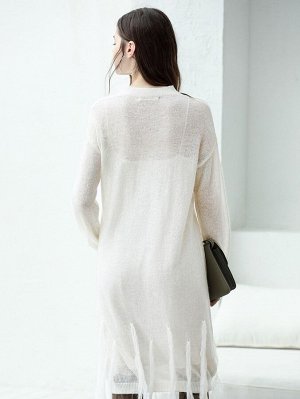 AMII Платье-свитер с бахромой