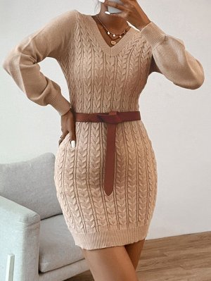 SheIn Платье-свитер с рукавом-реглан без пояса