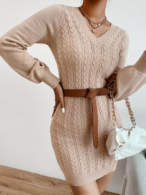 SheIn Платье-свитер с рукавом-реглан без пояса